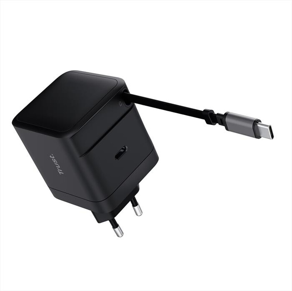 Immagine del prodotto TRUST - Caricabatteria retrattile USB-C PD da 65 W-Black