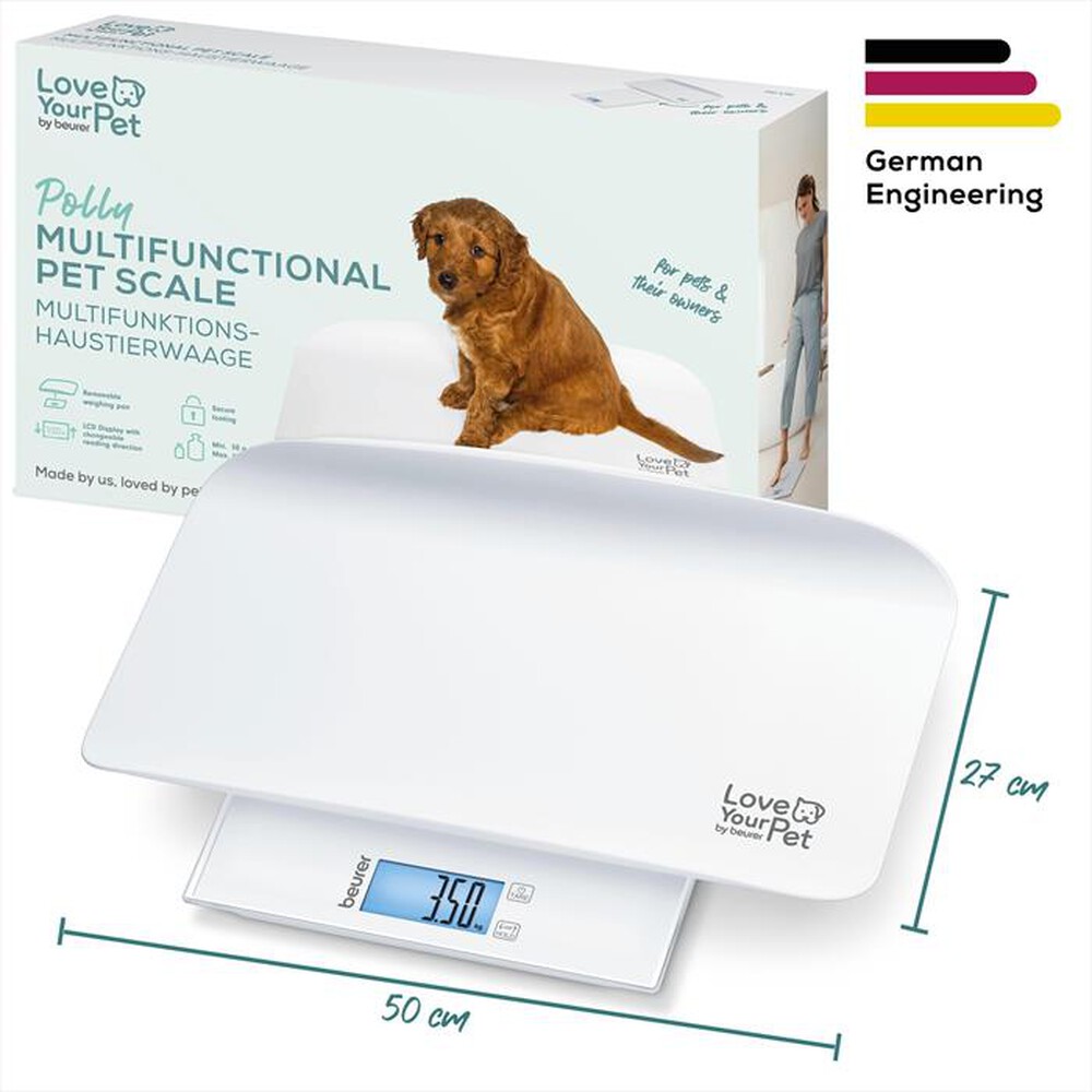 Immagine del prodotto BEURER - Bilancia 2 in 1 pesa-animali PP 170 POLLY-Bianco