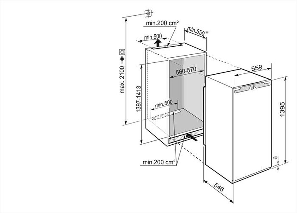 Immagine del prodotto LIEBHERR - Frigorifero incasso IRE 4521-.20 Classe E