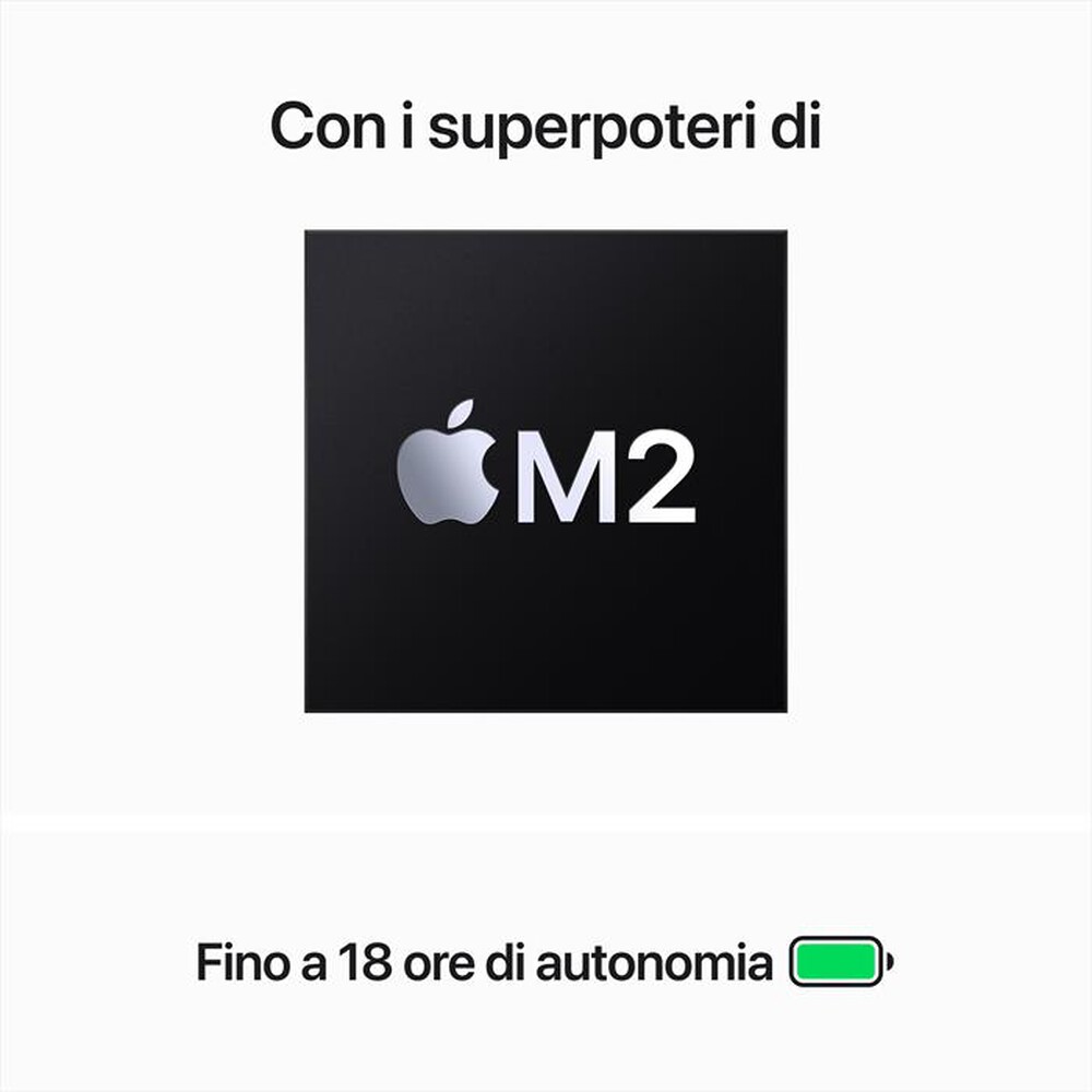Immagine del prodotto APPLE - MacBook Air 15" M2 8-core CPU 10-core GPU 256GB-Grigio Siderale