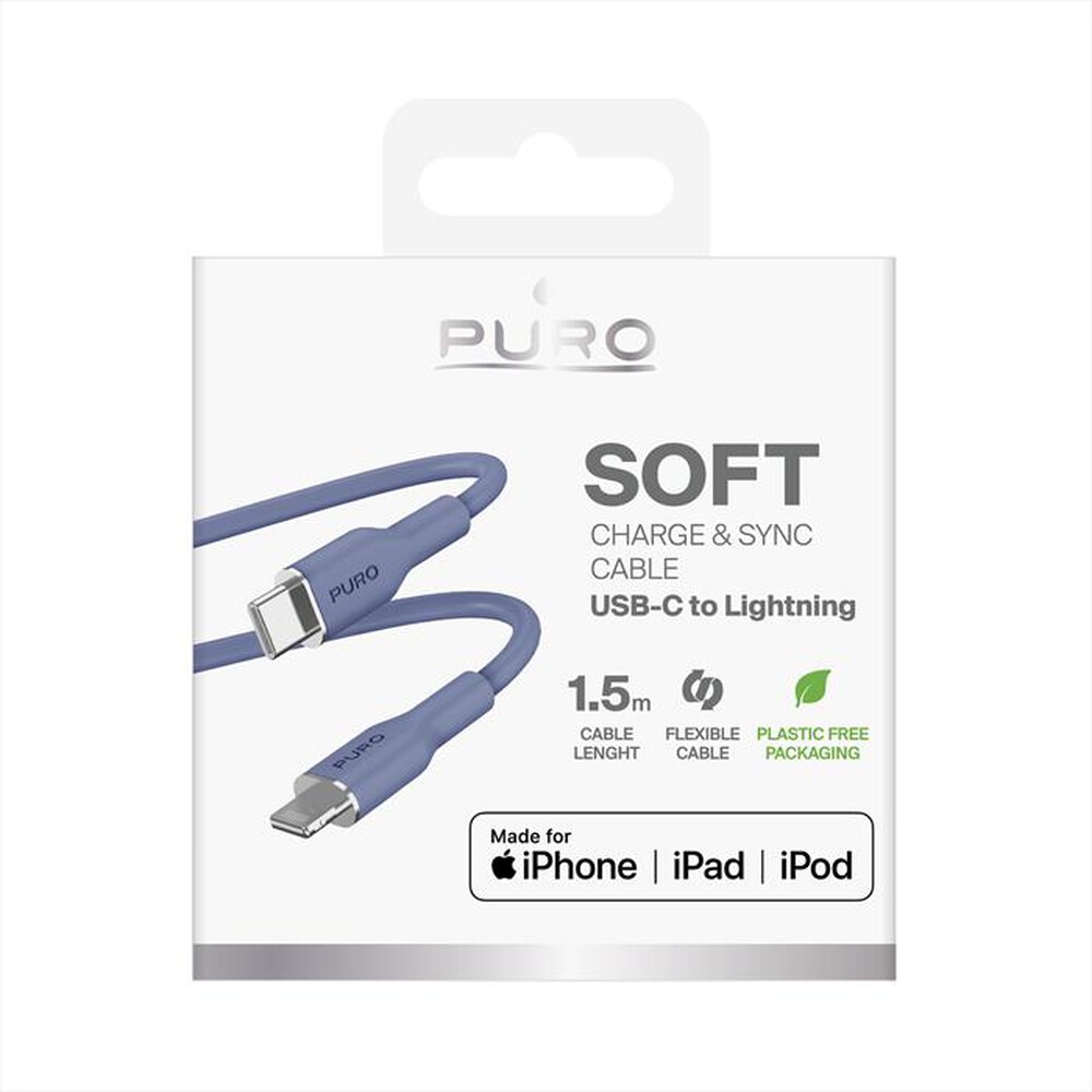 Immagine del prodotto PURO - Cavo ICON USB-C/Lightning PUCAPLTUSBCICONLBLUE-Powder Blue