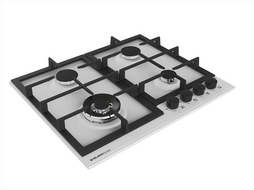 Immagine del prodotto GLEM GAS - Piano cottura a gas GTP64THWH 58,5cm-Bianco opaco