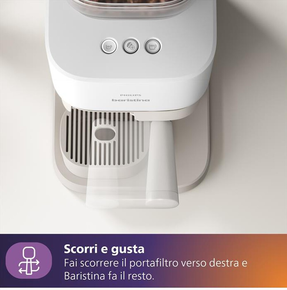 Immagine del prodotto PHILIPS - Macchina da caff&egrave; BARISTINA BEAN SWAP BAR320/00-Bianco / Bianco