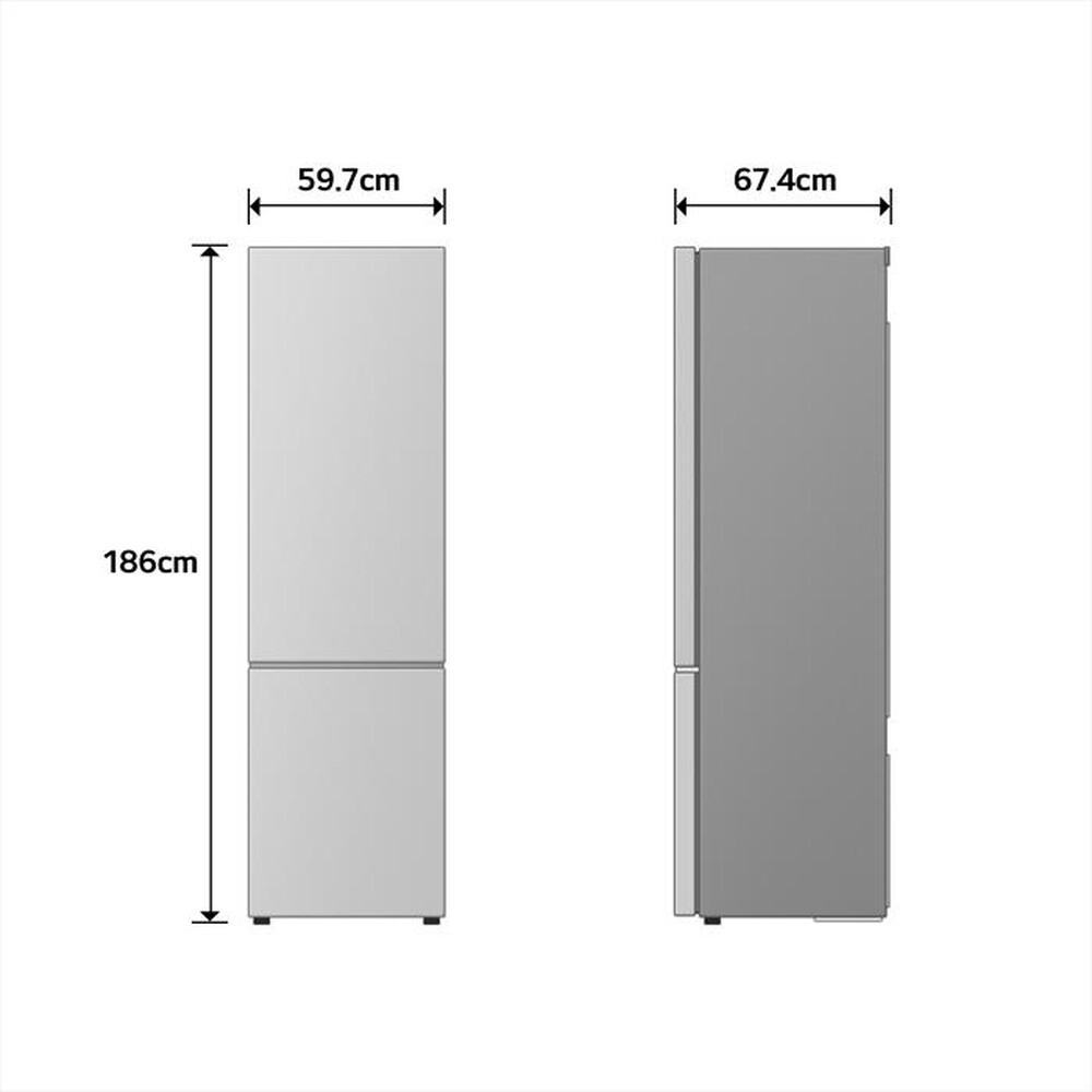 Immagine del prodotto LG - Frigorifero combinato GBBSJ10DPY Classe D 333lt-Argento