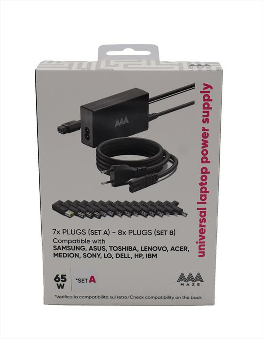 Immagine del prodotto AAAMAZE - ALIMENTATORE UNIVERSALE 65W SET A-Nero