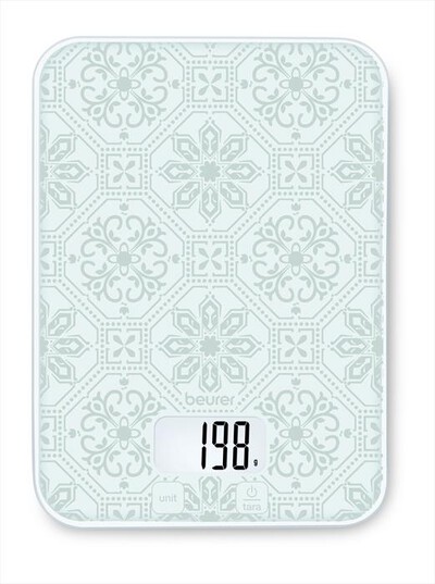 BEURER - Bilancia da cucina KS 19 VINTAGE-Bianco e azzurro