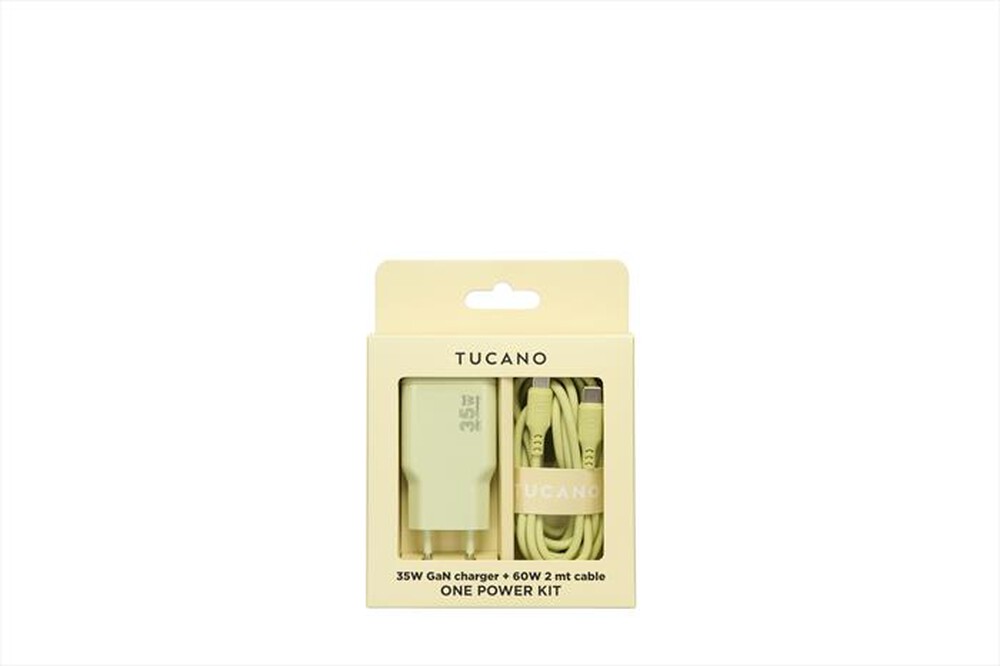 Immagine del prodotto TUCANO - Kit caricabatterie GaN/cavo USB-C ONE POWER-GIALLO