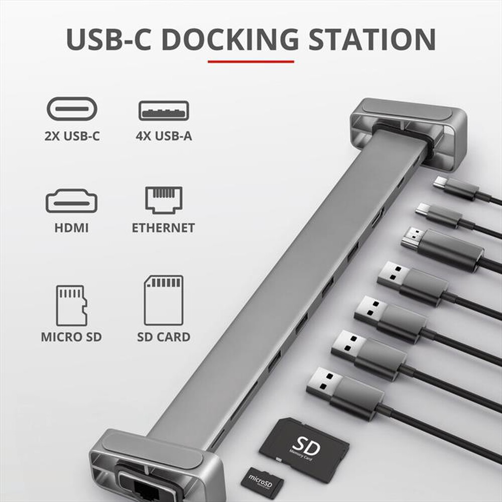 Immagine del prodotto TRUST - DALYX 10-IN-1 USB-C DOCK-Grey