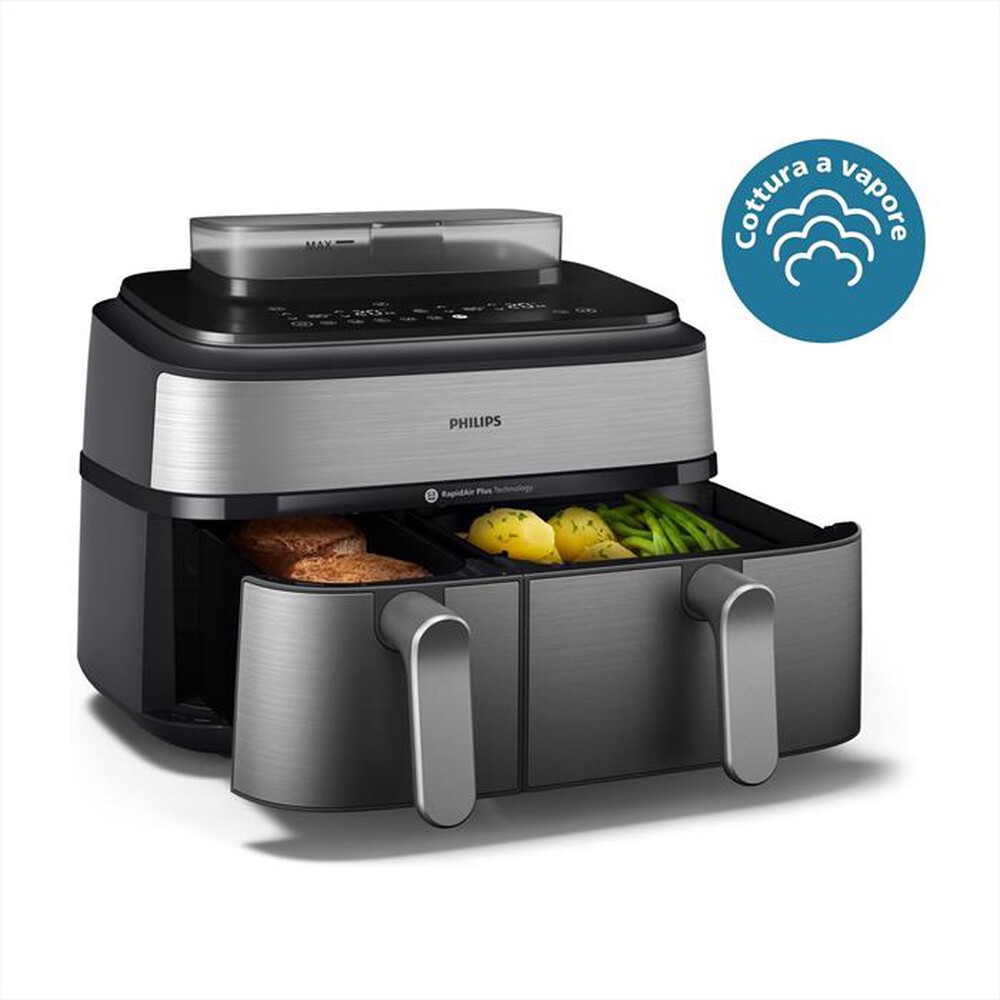 Immagine del prodotto PHILIPS - AIRFRYER SERIE 5000 DA 9L COTTURA VAPORE NA555/00-Inox