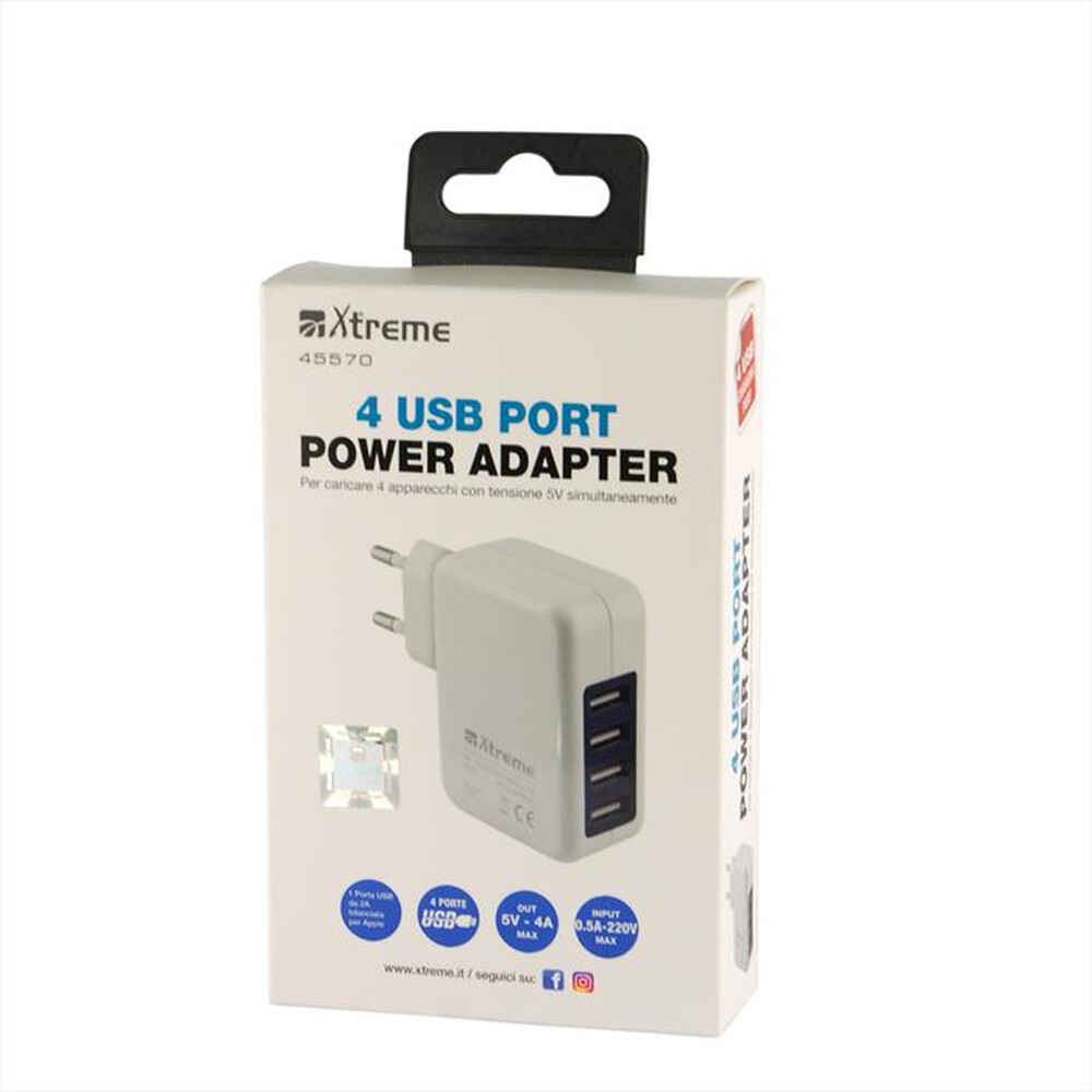 Immagine del prodotto XTREME - 45570 - Alimentatore 4 porte USB