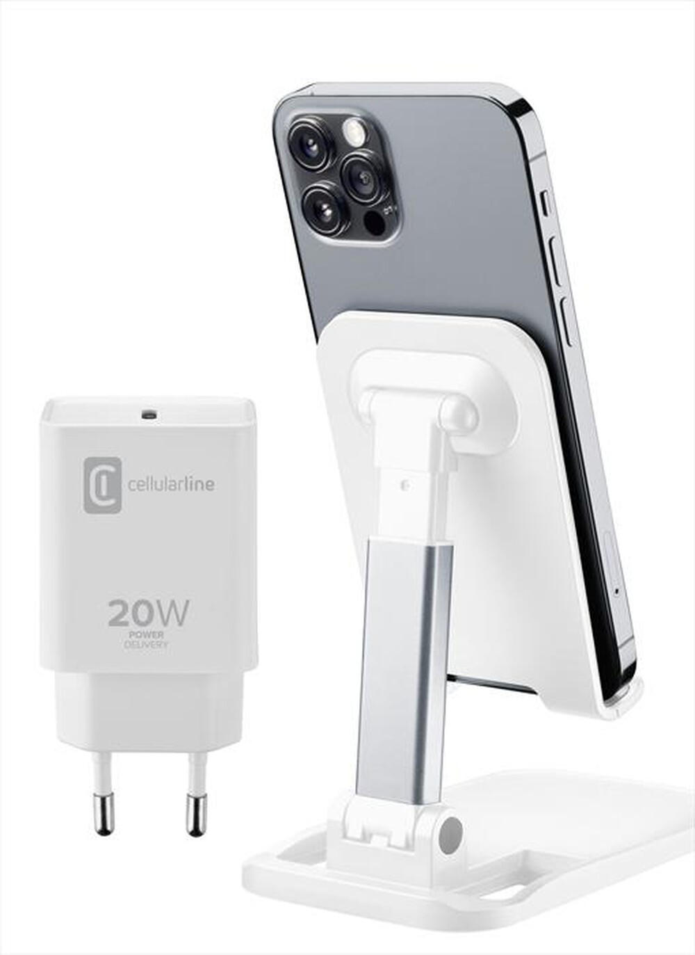 Immagine del prodotto CELLULARLINE - CHARGESTANDKITIPH-Bianco