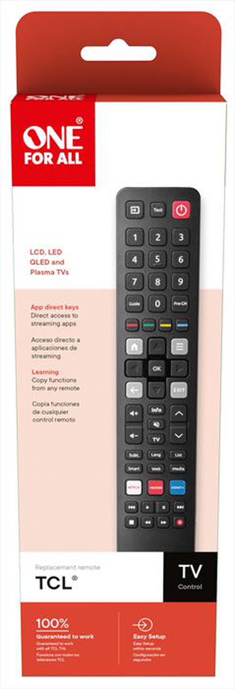 Immagine del prodotto ONE FOR ALL - TELECOMANDO UNIVERSALE TCL/ThomsonURC4922-Nero