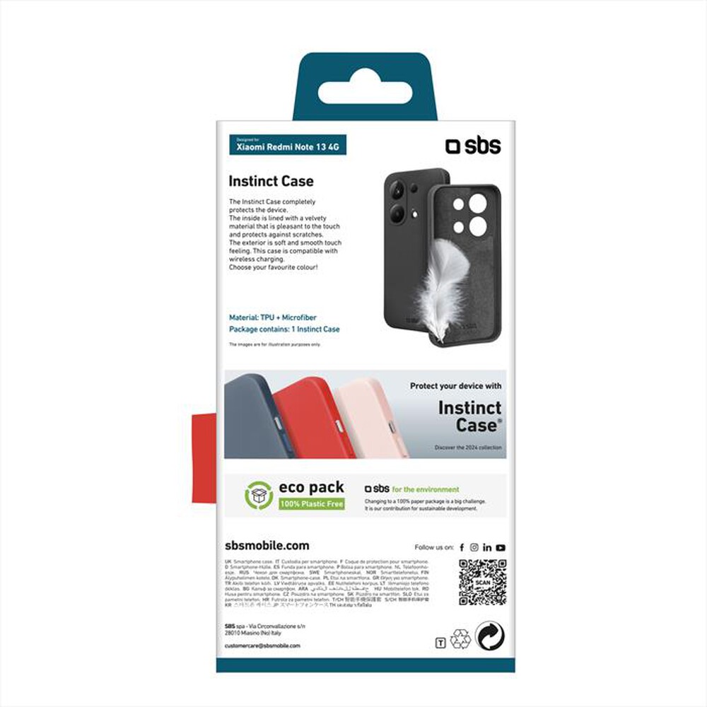 Immagine del prodotto SBS - Cover Instinct TEINSTXIRNO134GK Redmi Note 13 4G-Nero