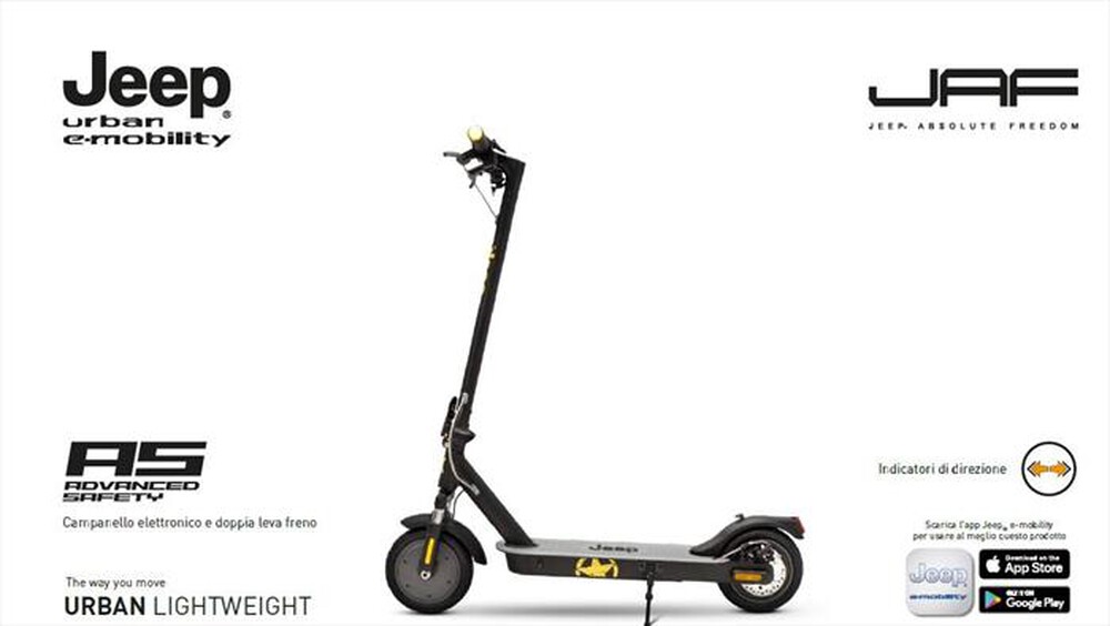 Immagine del prodotto JEEP - Monopattino elettrico JAF ADVANCED SAFETY-Nero/Giallo