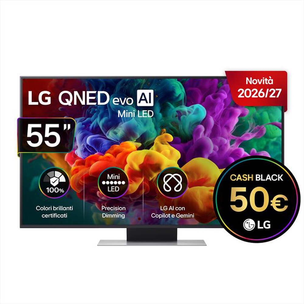 Immagine del prodotto LG - Smart TV QNED EVO AI MINILED 4K 55" 55QNED86B6B-Charcoal Black