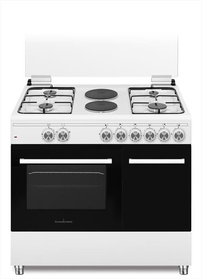 SCHAUB LORENZ - Cucina a gas + elettrico SS942EW Classe A-bianco