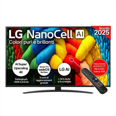 LG - Smart TV Nanocell UHD 4K 50" 50NANO81A6A-Charcoal Black