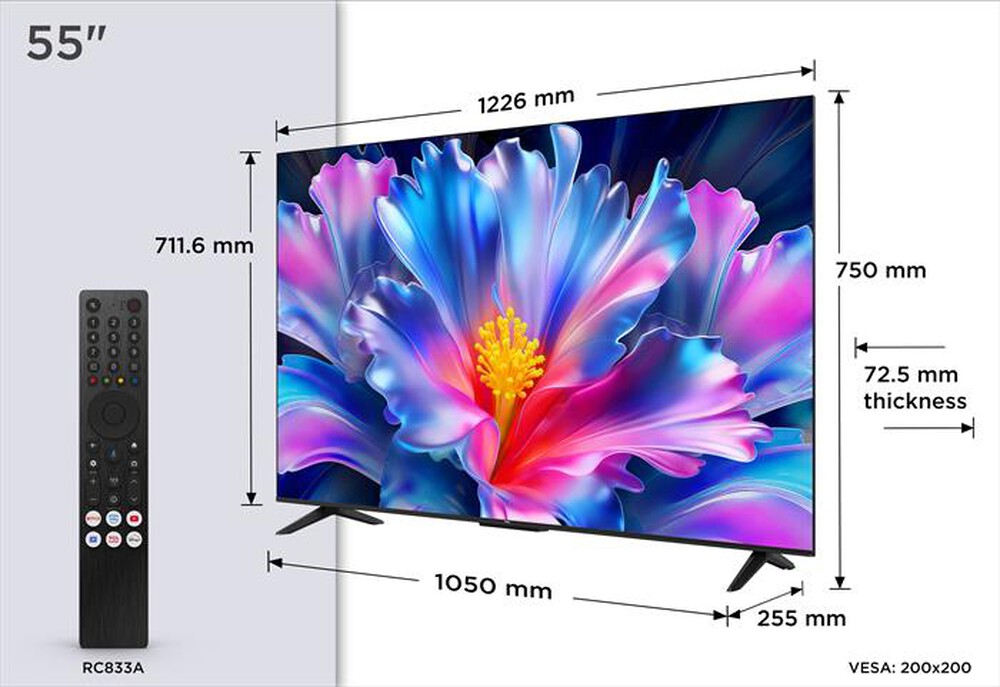 Immagine del prodotto TCL - Smart TV LED UHD 4K 55" 55P6L-Nero