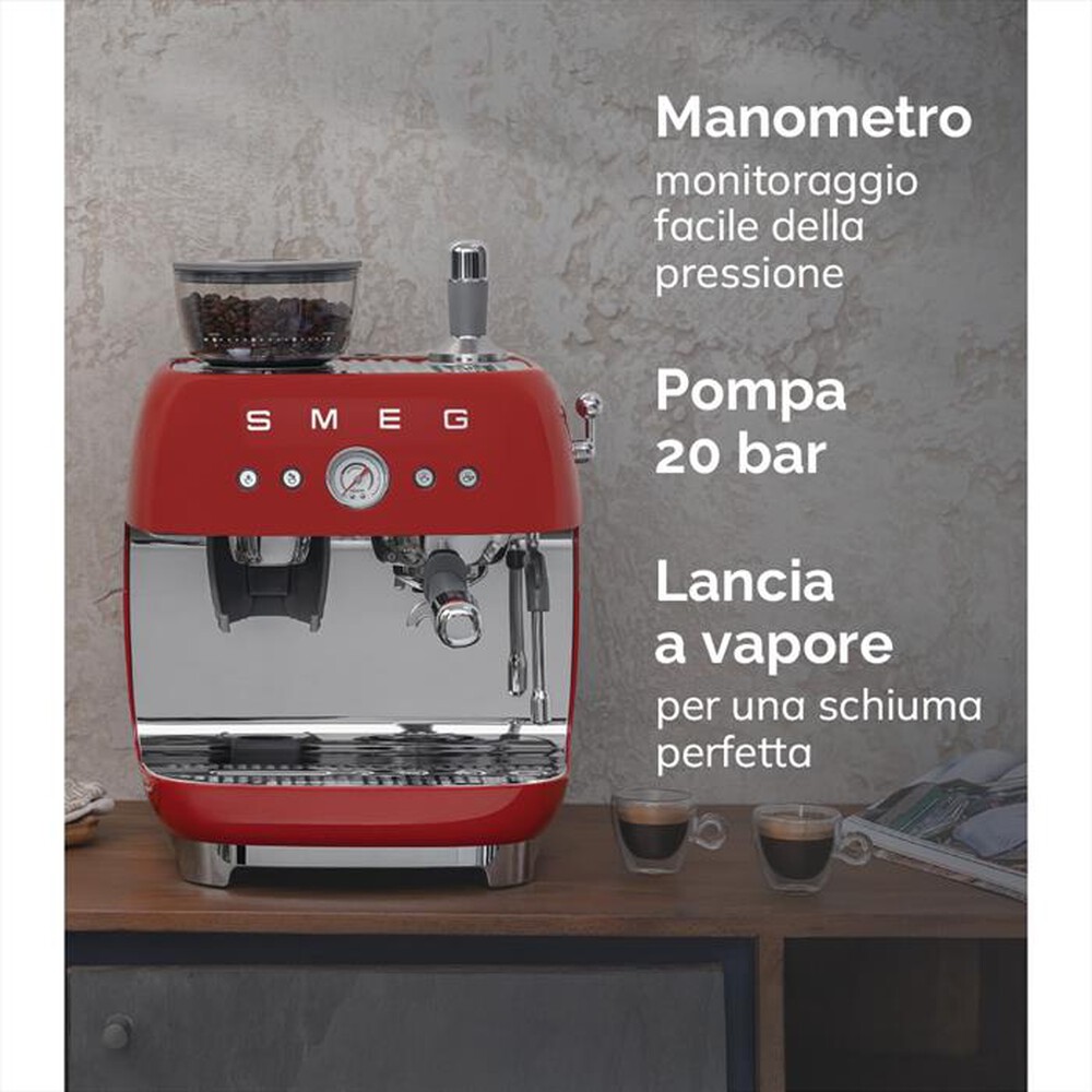 Immagine del prodotto SMEG - Macchina Caff&egrave; Espresso e macinacaff&egrave; EGF03RDEU-Rosso
