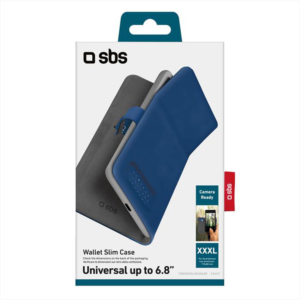 Immagine del prodotto SBS - Cover universale max 170*80mm TEBOOKSLIMUN68B-Blu