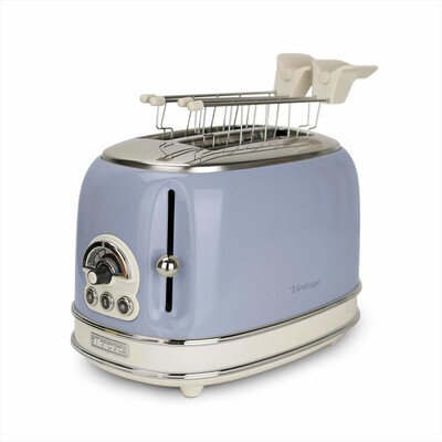 ARIETE - 155 Tostapane 2 Fette con Pinze Vintage-celeste