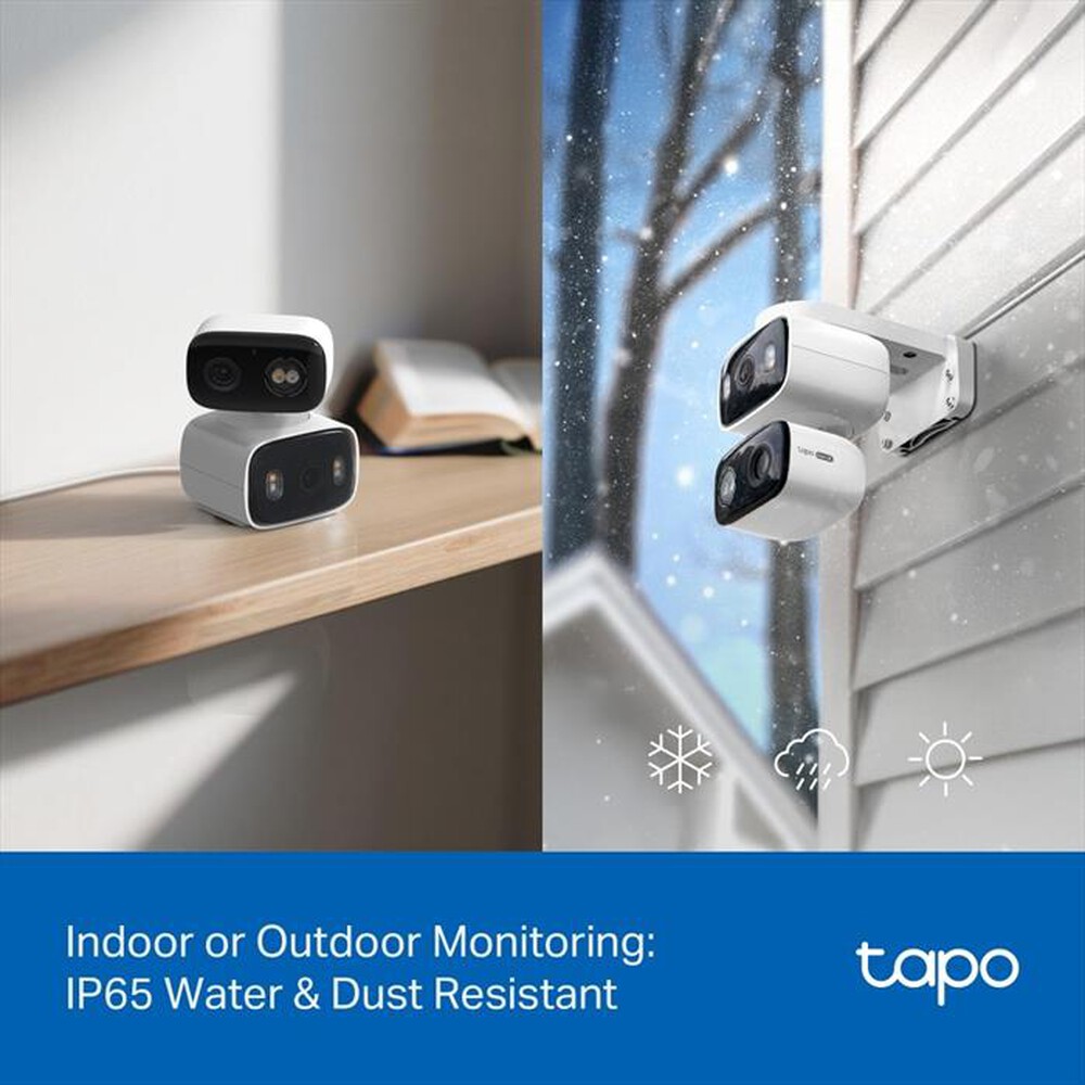 Immagine del prodotto TP-LINK - Telecamera Pan/Tilt 2K 3MP doppio obiettivo TC34-bianco