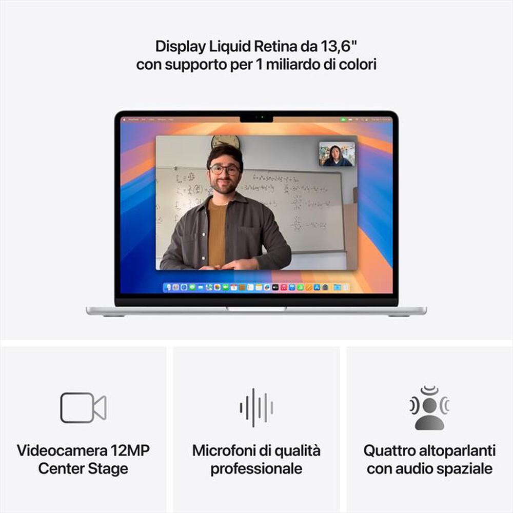 Immagine del prodotto APPLE - MacBook Air 13'' M4 10 CPU 10 GPU 24GB 512GB SSD-Argento