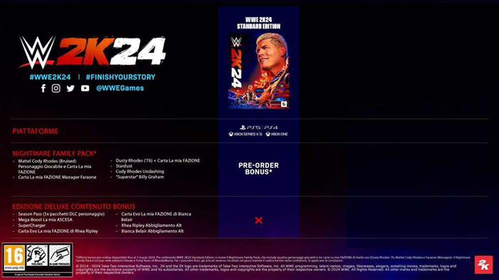 Immagine del prodotto 2K GAMES - WWE 2K24 PS4