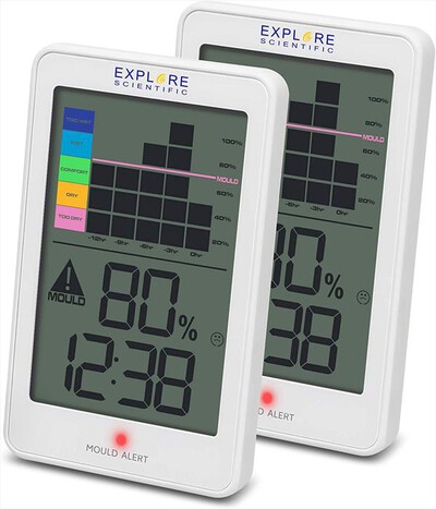 EXPLORE SCIENTIFIC - WSH1008 TERMO/IGROMETRO CON ALLARME MUFFA-WHITE