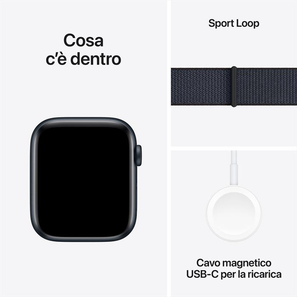 Immagine del prodotto APPLE - Watch SE GPS + Cellular 44mm Cassa Alluminio-Midnight - Sport Loop Ink