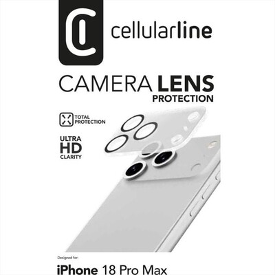 CELLULARLINE - Protezione CAMERA LENS - iPhone 18 Pro Max-Trasparente