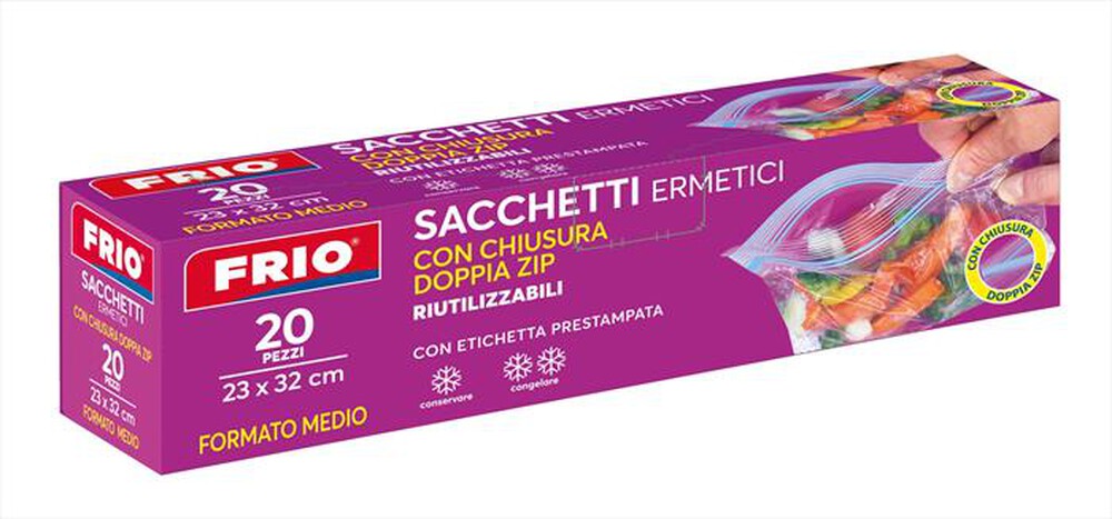 Immagine del prodotto LAVATELLI - FRIO SACCHETTI CHIUSURA DOPPIA ZIP MEDI 23X32 CM