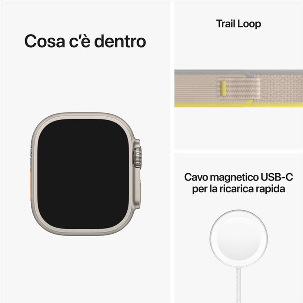 Immagine del prodotto APPLE - Watch Ultra GPS + Cellular 49mm M/L-Trail Loop Giallo/Beige