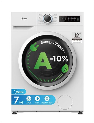 MIDEA - Lavatrice MF110W70BA10/W-IT 7 Kg Classe A-Bianco