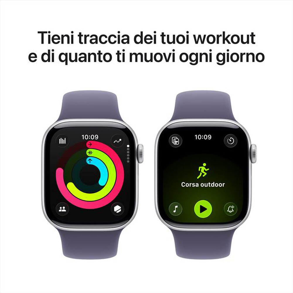 Immagine del prodotto APPLE - Watch Series 11 GPS + Cellular 42mm Alluminio-Argento - Sport Band Viola M/L