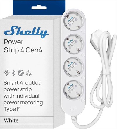 SHELLY - Multipresa Smart POWER STRIP 4 GEN4-bianco