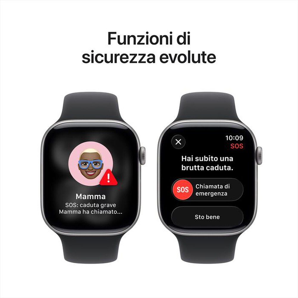 Immagine del prodotto APPLE - Watch Series 11 GPS 46mm Alluminio-Grigio - Sport Band Nero - S/M