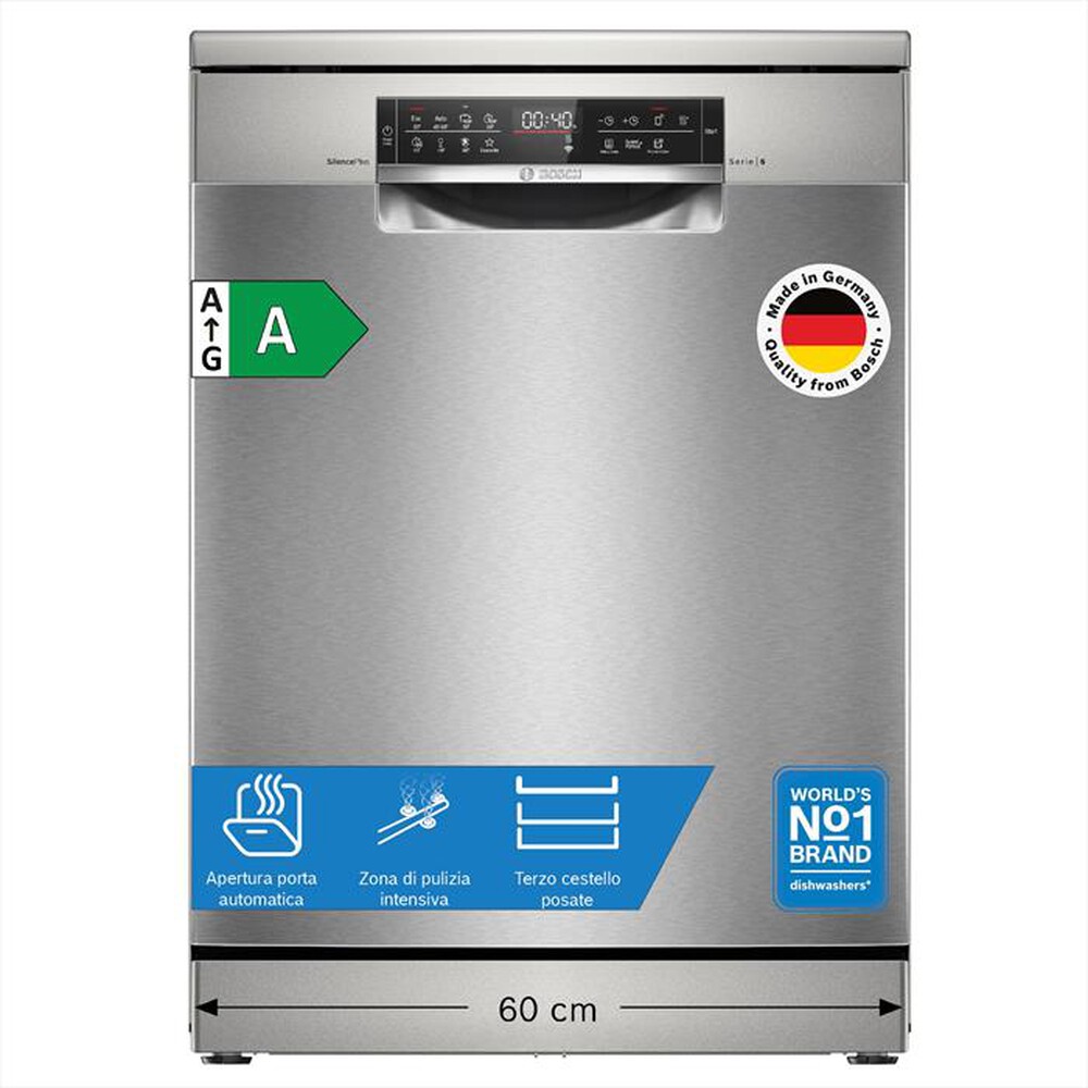 Immagine del prodotto BOSCH - Lavastoviglie SMS6ECI12E Classe A 14 Coperti-Acciaio anti-impronta