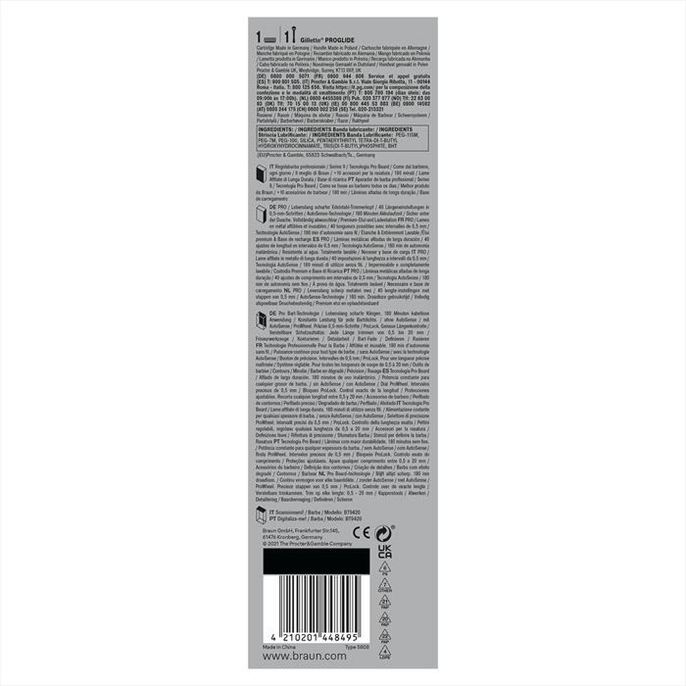 Immagine del prodotto BRAUN - Regolabarba BT9420-NERO/GRIGIO