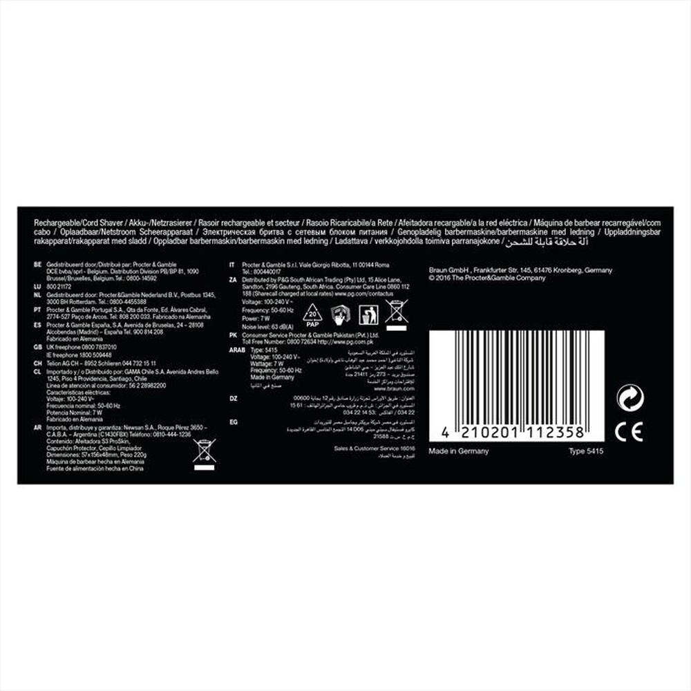 Immagine del prodotto BRAUN - SERIES 3 PROSKIN 3020S-NERO