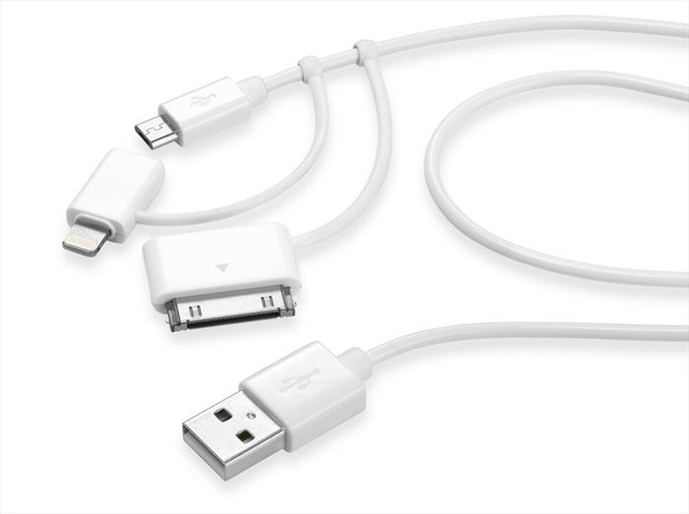 Immagine del prodotto CELLULARLINE - USBDATAC3IN1MFITAB-Bianco