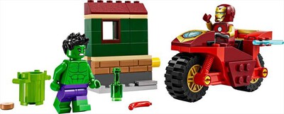 LEGO - SUPER HEROES MARVEL Iron Man con moto e Hulk 76287