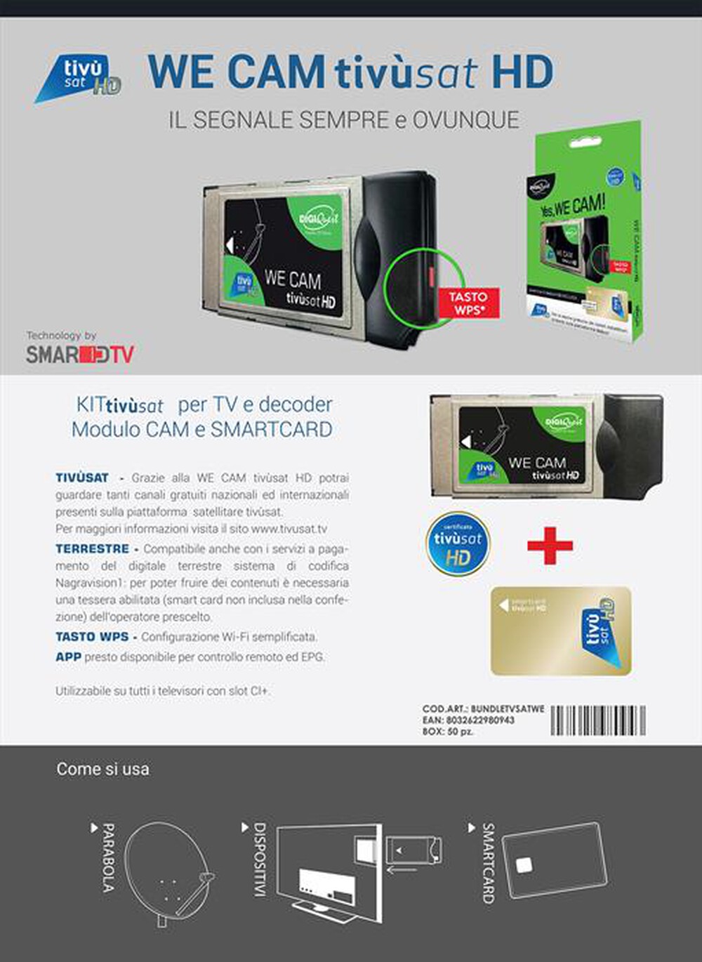 Immagine del prodotto DIGIQUEST - We Cam Tivusat HD