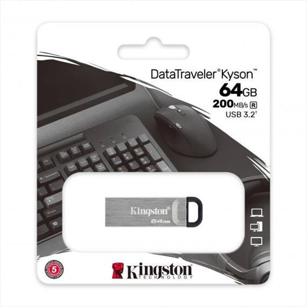 Immagine del prodotto KINGSTON - Memoria 64 GB DTKN64GB-Argento