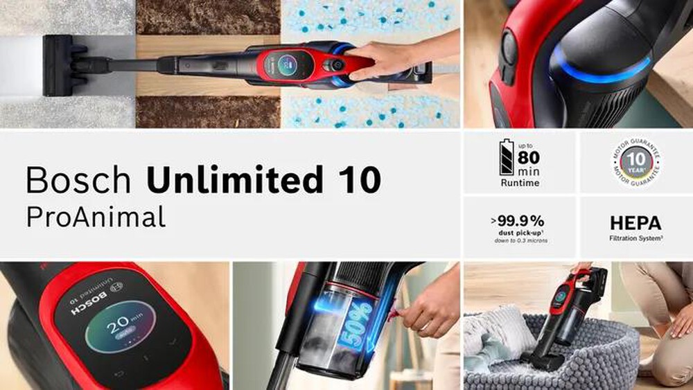 Immagine del prodotto BOSCH - Aspirapolvere ricaricabile BCS1041PET-Black,Red