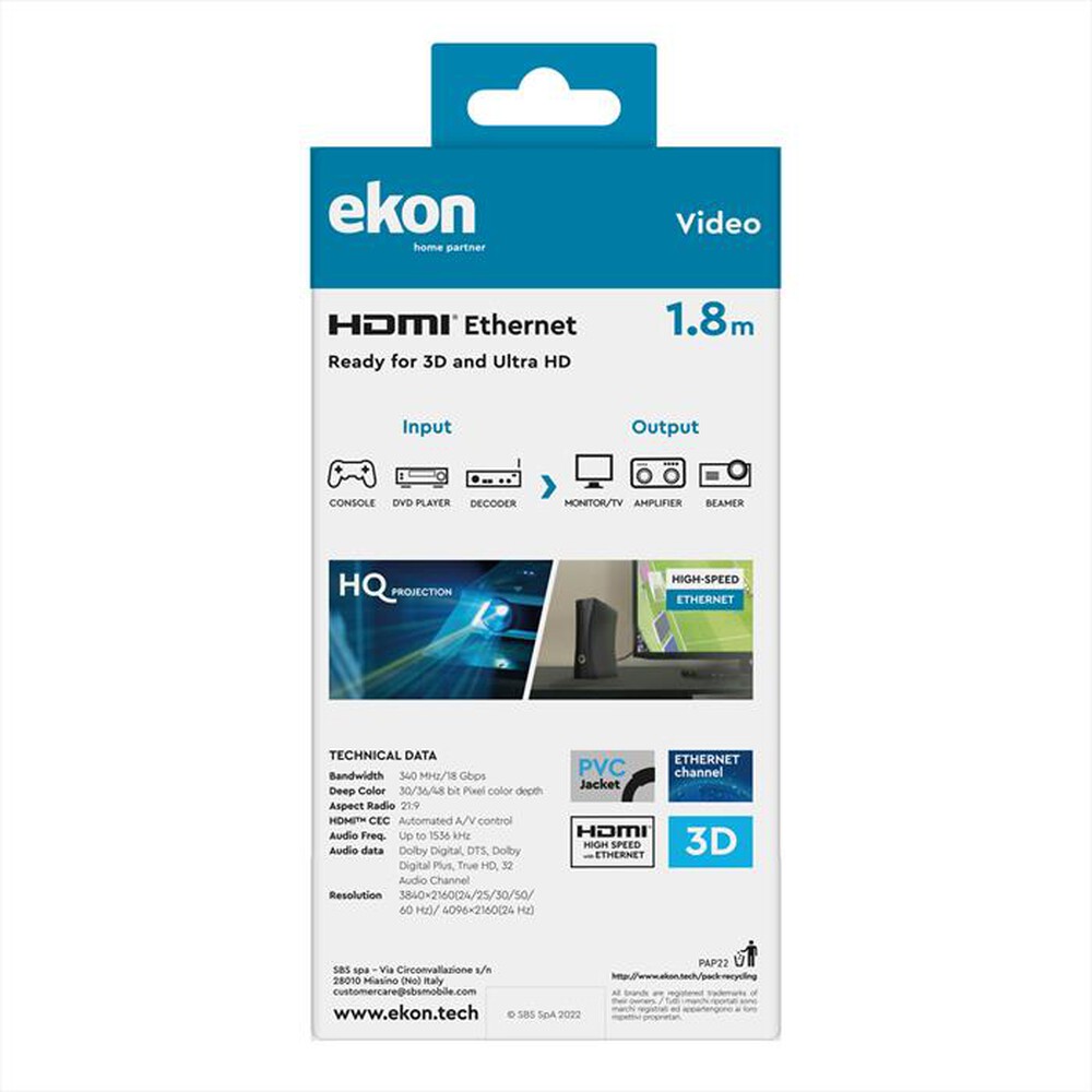 Immagine del prodotto SBS - ECVHDMI18MMK