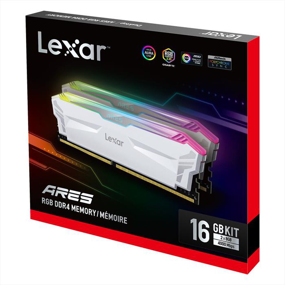 Immagine del prodotto LEXAR - Memoria per desktop 2X8GB DDR4 ARES-White
