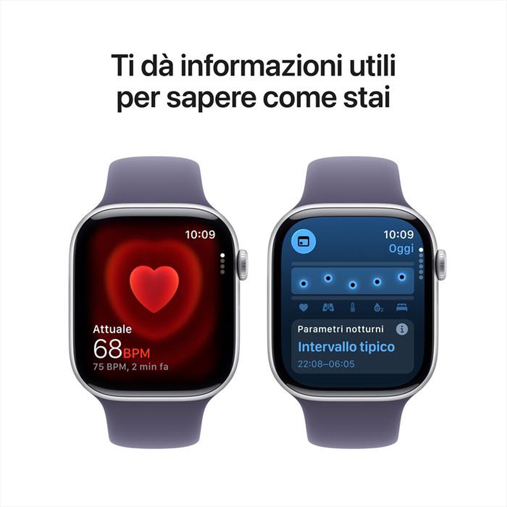 Immagine del prodotto APPLE - Watch Series 11 GPS + Cellular 46mm Alluminio-Argento Sport Band Viola - S/M