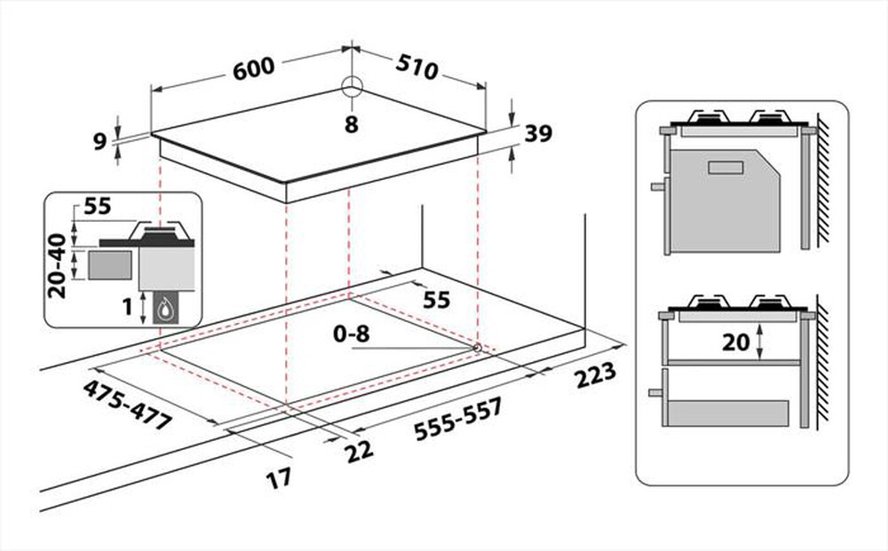 Immagine del prodotto HOTPOINT ARISTON - Piano cottura a gas PCN 640 T (AN) R /HA 4 fuochi-Antracite
