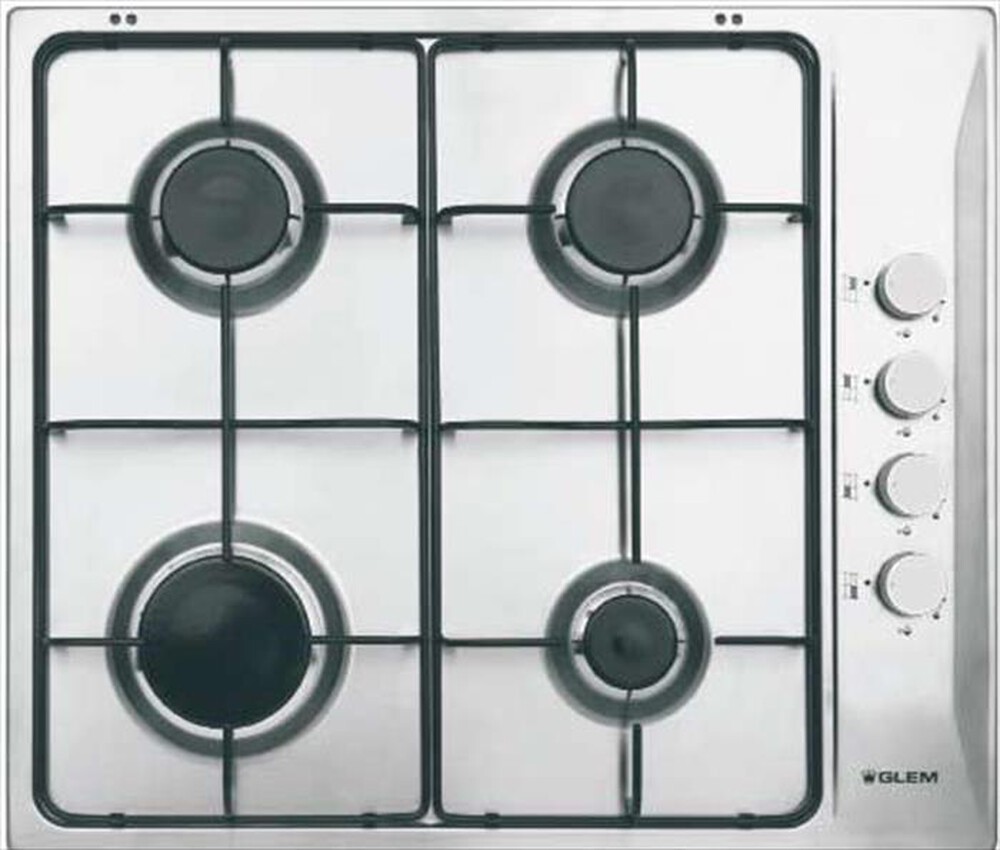 Immagine del prodotto GLEM GAS - Piano cottura a gas GTL64IX 4 fuochi 58,5cm-Inox